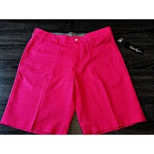 Walter Hagen Mens Perfect II Collection Golf Shorts Size 36 Pink NWT